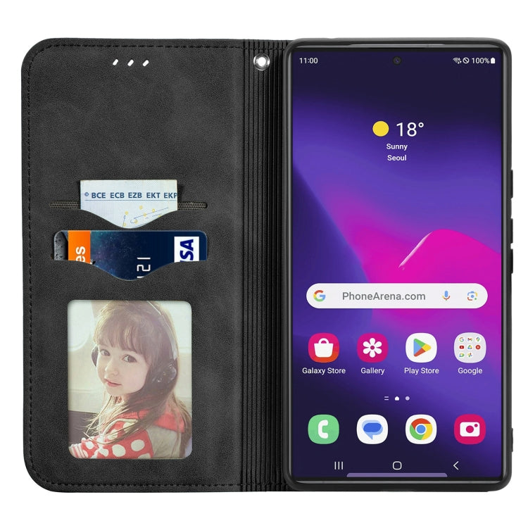 For Samsung Galaxy S25 Ultra 5G Retro Skin Feel Magnetic Leather Phone Case