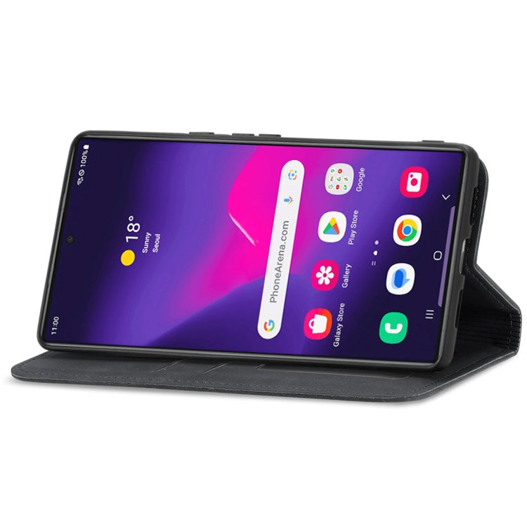 For Samsung Galaxy S25 Ultra 5G Retro Skin Feel Magnetic Leather Phone Case