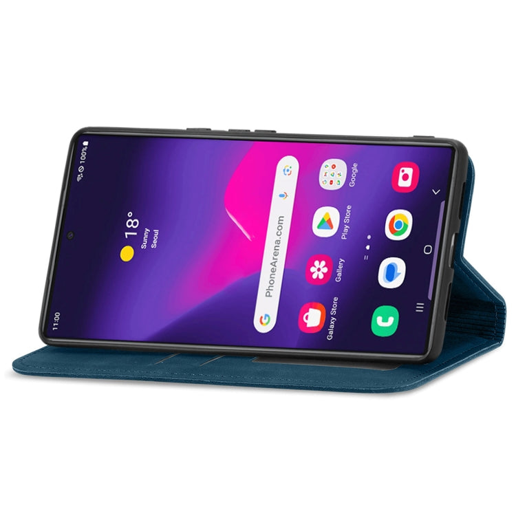 For Samsung Galaxy S25 Ultra 5G Retro Skin Feel Magnetic Leather Phone Case