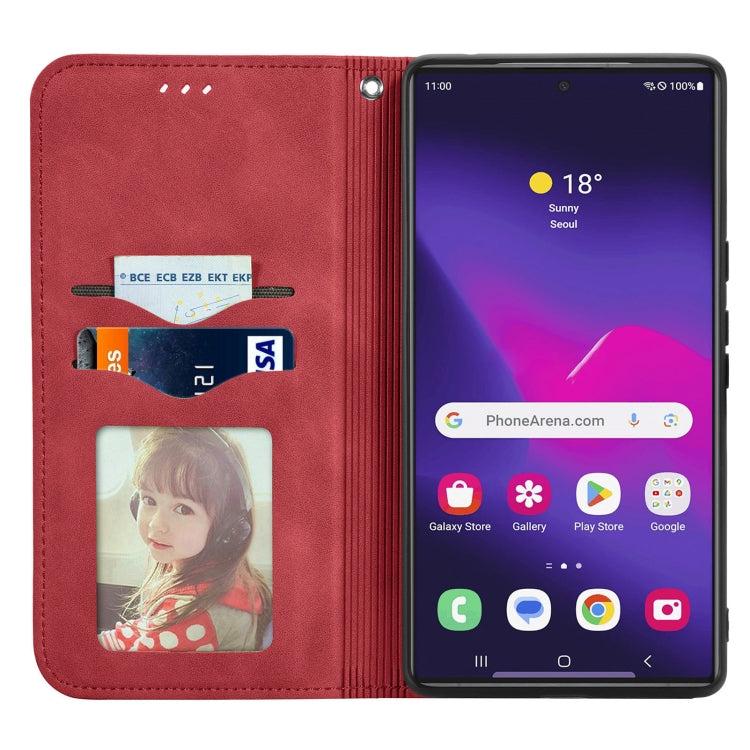 For Samsung Galaxy S25 Ultra 5G Retro Skin Feel Magnetic Leather Phone Case