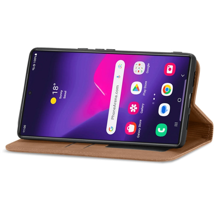 For Samsung Galaxy S25 Ultra 5G Retro Skin Feel Magnetic Leather Phone Case