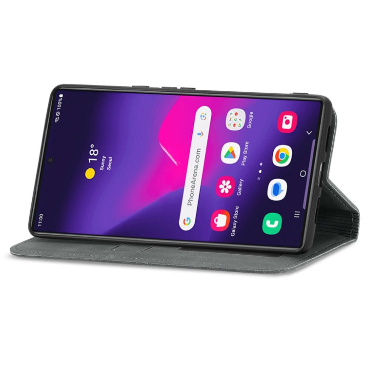 For Samsung Galaxy S25 Ultra 5G Retro Skin Feel Magnetic Leather Phone Case
