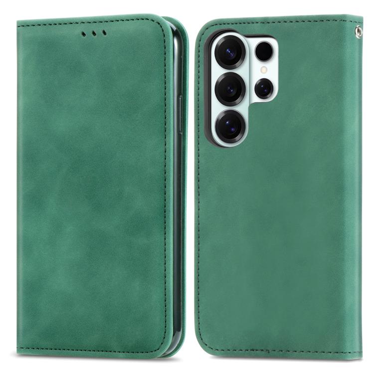 For Samsung Galaxy S26 Ultra 5G Retro Skin Feel Magnetic Leather Phone Case