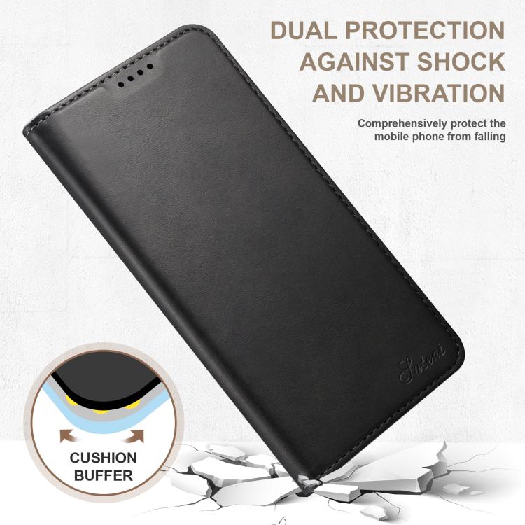 For Samsung Galaxy S26 5G Suteni Calf Texture Horizontal Flip Leather Phone Case