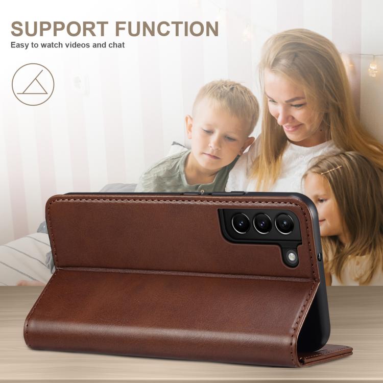 For Samsung Galaxy S26 5G Suteni Calf Texture Horizontal Flip Leather Phone Case