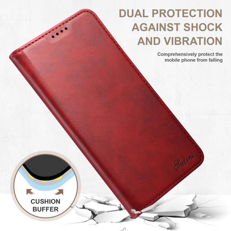For Samsung Galaxy S26 5G Suteni Calf Texture Horizontal Flip Leather Phone Case
