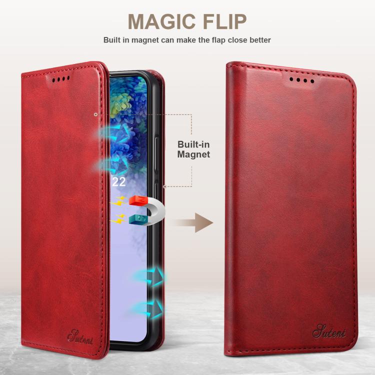 For Samsung Galaxy S26 5G Suteni Calf Texture Horizontal Flip Leather Phone Case