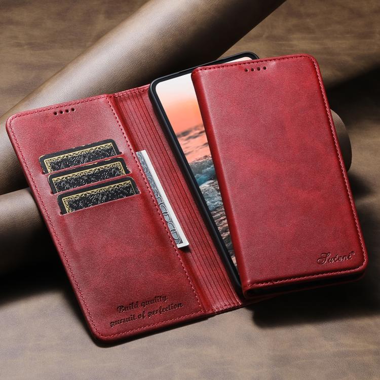 For Samsung Galaxy S26 Ultra 5G Suteni Calf Texture Horizontal Flip Leather Phone Case