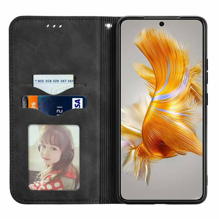 For Huawei Mate 50 Retro Skin Feel Magnetic Flip Leather Phone Case