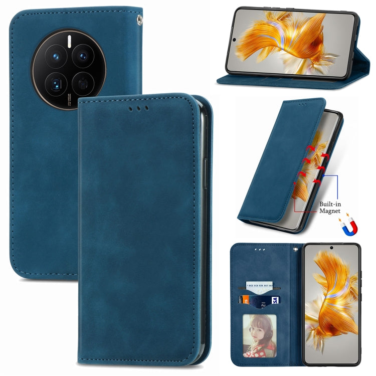 For Huawei Mate 50 Retro Skin Feel Magnetic Flip Leather Phone Case