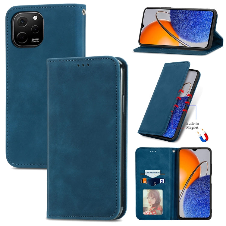 For Huawei Nova Y61 Retro Skin Feel Magnetic Flip Leather Phone Case