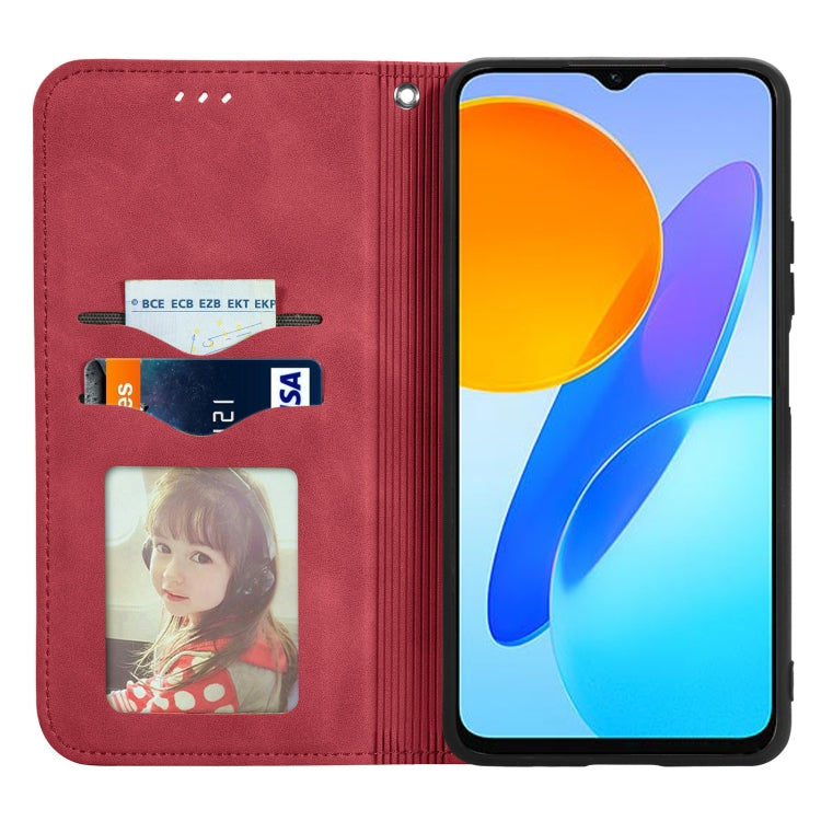 For Honor X6 Retro Skin Feel Magnetic Flip Leather Phone Case