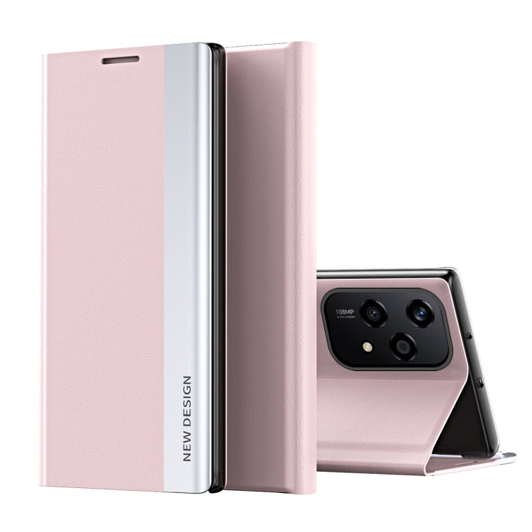 For Honor 200 Lite Global Side Electroplated Adsorption Leather Phone Case