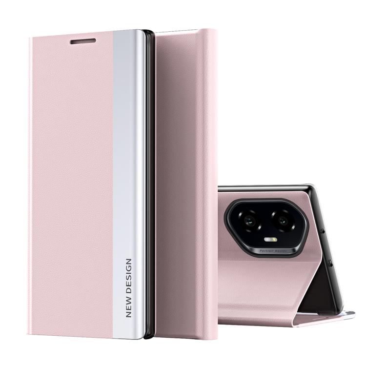 For Honor 300 Side Electroplated Adsorption Leather Phone Case