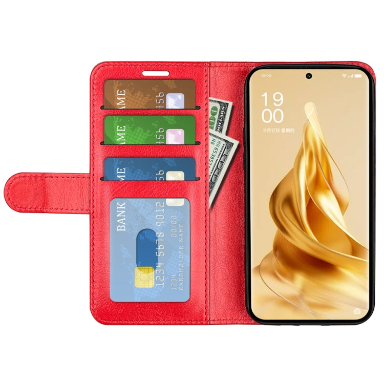 For OPPO Reno9 Pro+ R64 Texture Horizontal Flip Leather Phone Case