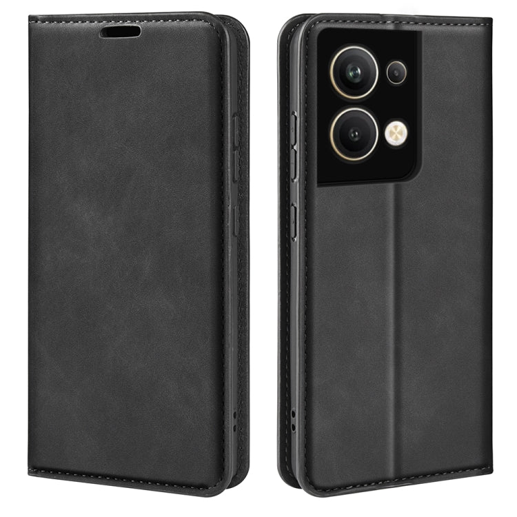 For OPPO Reno9 Pro+ Retro-skin Magnetic Suction Leather Phone Case