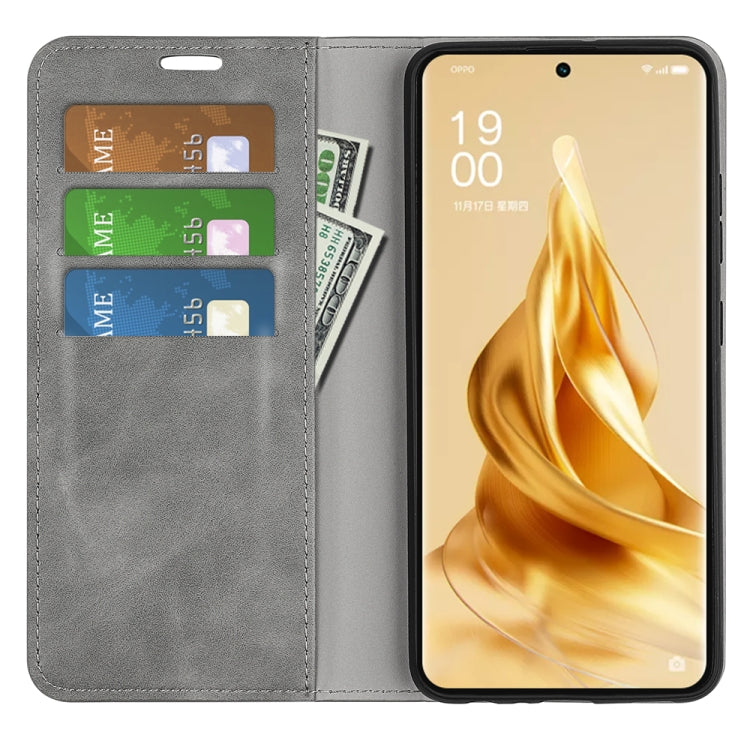 For OPPO Reno9 Pro+ Retro-skin Magnetic Suction Leather Phone Case