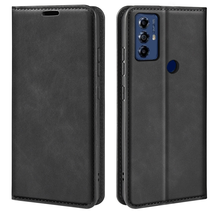 For Motorola Moto G Play 2023 Retro-skin Magnetic Suction Leather Phone Case