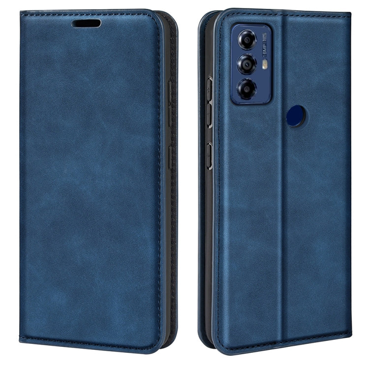 For Motorola Moto G Play 2023 Retro-skin Magnetic Suction Leather Phone Case