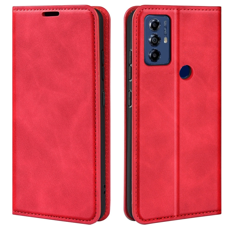 For Motorola Moto G Play 2023 Retro-skin Magnetic Suction Leather Phone Case