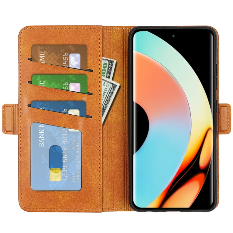 For Realme 10 Pro+ Dual-side Magnetic Buckle Horizontal Flip Leather Phone Case