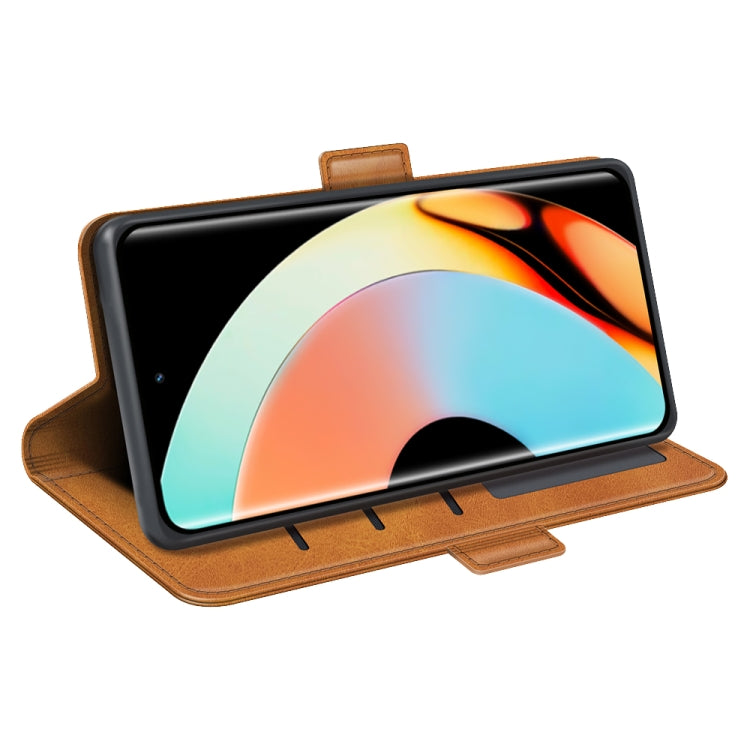 For Realme 10 Pro+ Dual-side Magnetic Buckle Horizontal Flip Leather Phone Case