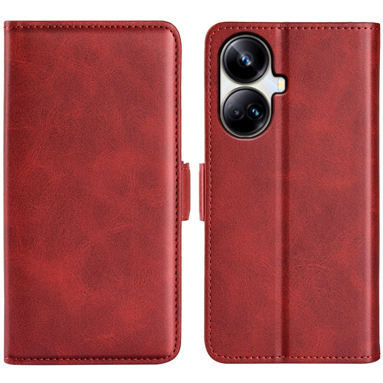 For Realme 10 Pro+ Dual-side Magnetic Buckle Horizontal Flip Leather Phone Case