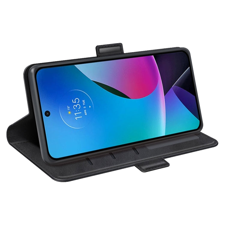 For Motolora Moto G Play 2023 Dual-side Magnetic Buckle Horizontal Flip Leather Phone Case
