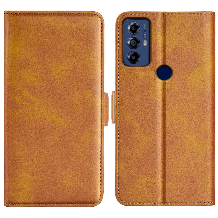 For Motolora Moto G Play 2023 Dual-side Magnetic Buckle Horizontal Flip Leather Phone Case