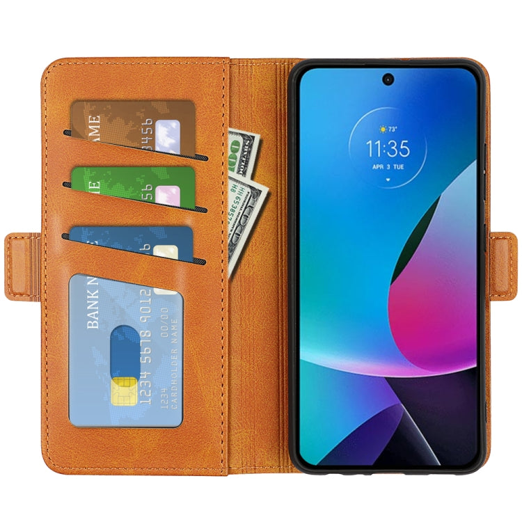 For Motolora Moto G Play 2023 Dual-side Magnetic Buckle Horizontal Flip Leather Phone Case