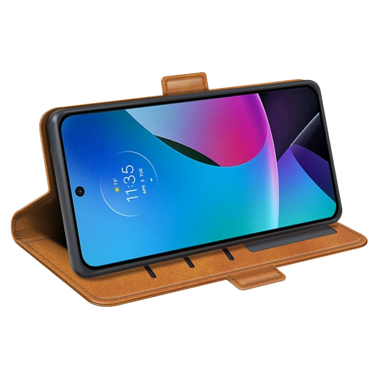 For Motolora Moto G Play 2023 Dual-side Magnetic Buckle Horizontal Flip Leather Phone Case