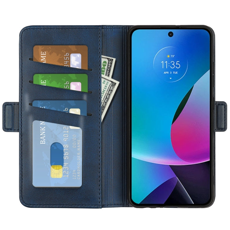 For Motolora Moto G Play 2023 Dual-side Magnetic Buckle Horizontal Flip Leather Phone Case