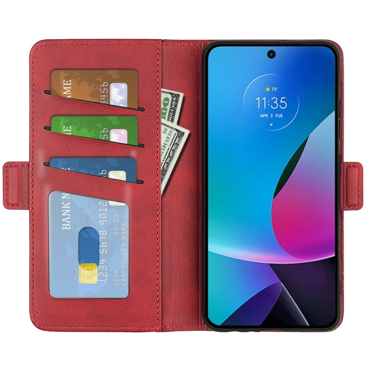 For Motolora Moto G Play 2023 Dual-side Magnetic Buckle Horizontal Flip Leather Phone Case