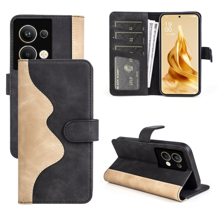 For OPPO Reno 9 Pro+ Stitching Horizontal Flip Leather Phone Case