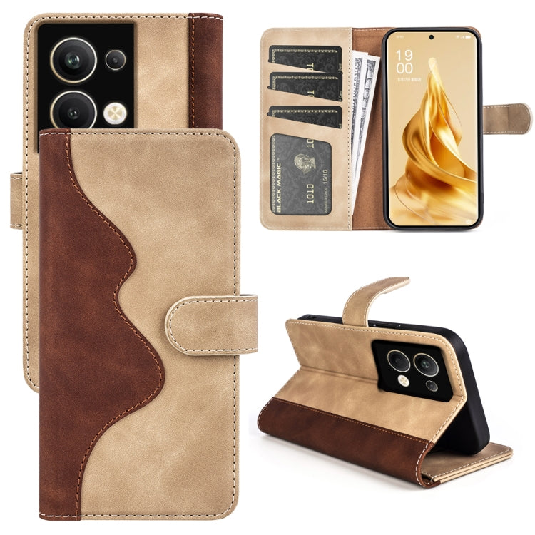 For OPPO Reno 9 Pro+ Stitching Horizontal Flip Leather Phone Case