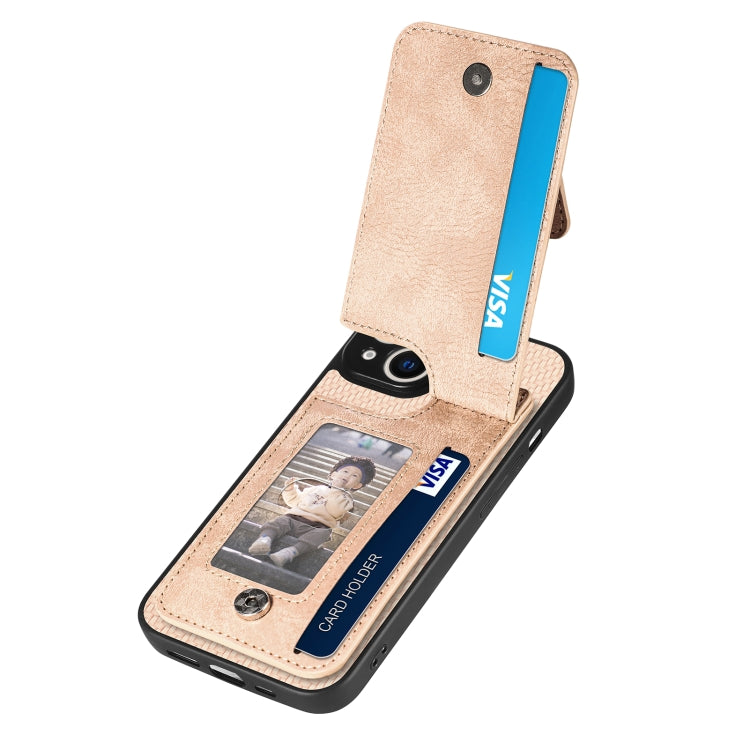 For iPhone 13 Carbon Fiber Vertical Flip Zipper Phone Case