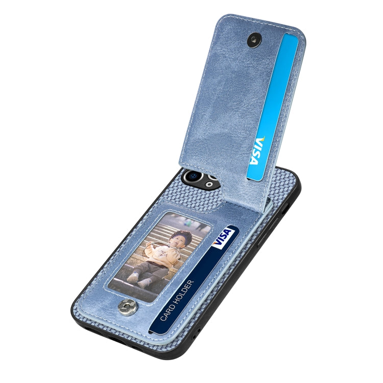 For iPhone 11 Pro Carbon Fiber Vertical Flip Zipper Phone Case