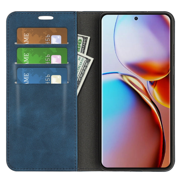 For Motorola Moto X40 Retro-skin  Magnetic Suction Leather Phone Case