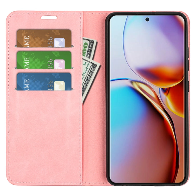 For Motorola Moto X40 Retro-skin  Magnetic Suction Leather Phone Case