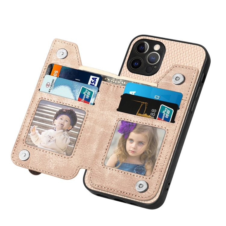 For iPhone 12 Pro Carbon Fiber Horizontal Flip Zipper Wallet Phone Case