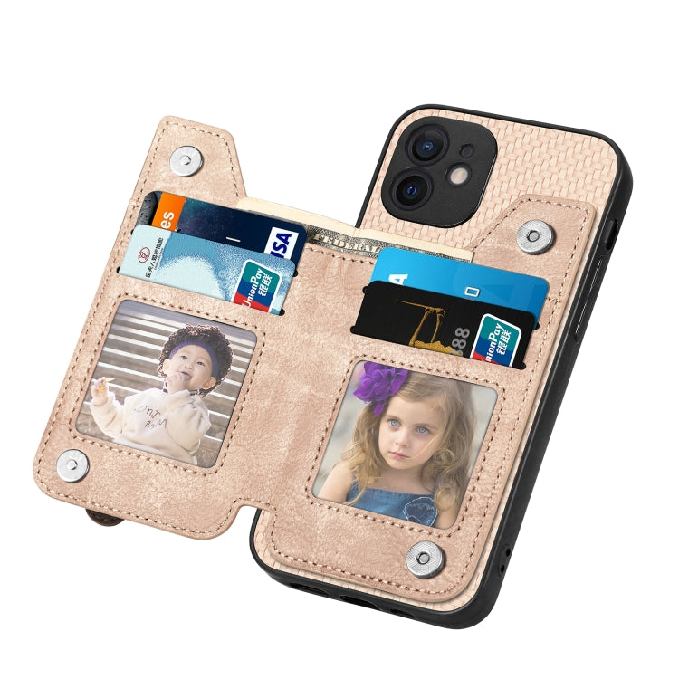 For iPhone 11 Carbon Fiber Horizontal Flip Zipper Wallet Phone Case