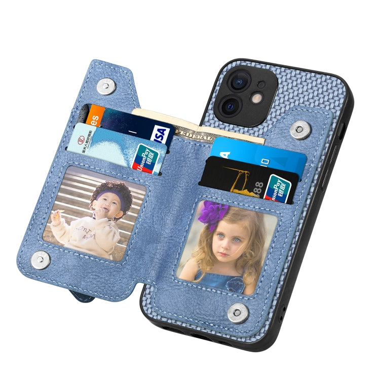 For iPhone 11 Pro  Max Carbon Fiber Horizontal Flip Zipper Wallet Phone Case