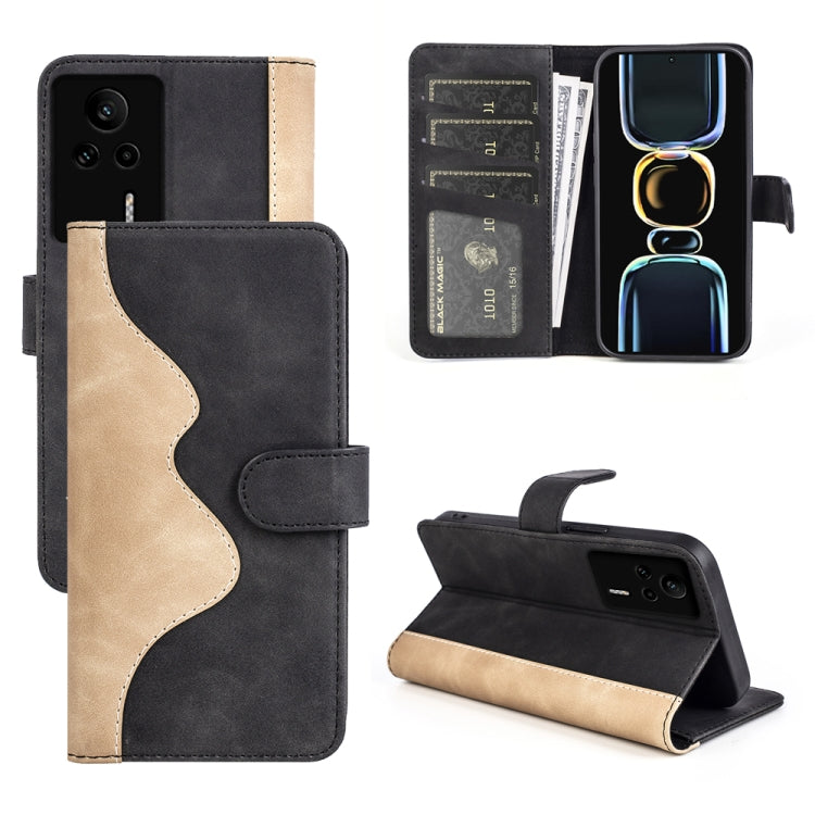 For Xiaomi Redmi K60E Stitching Horizontal Flip Leather Phone Case