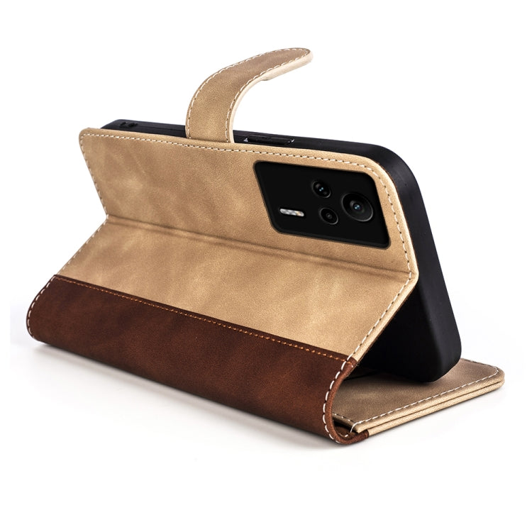 For Xiaomi Redmi K60E Stitching Horizontal Flip Leather Phone Case