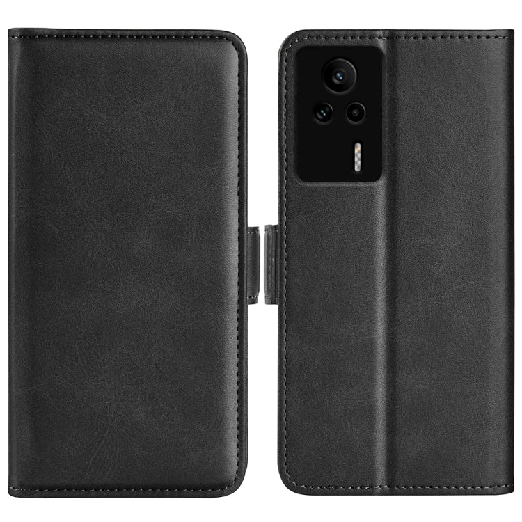 For Xiaomi Redmi K60E Dual-side Magnetic Buckle Horizontal Flip Leather Phone Case