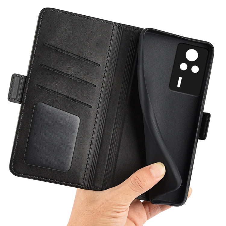 For Xiaomi Redmi K60E Dual-side Magnetic Buckle Horizontal Flip Leather Phone Case