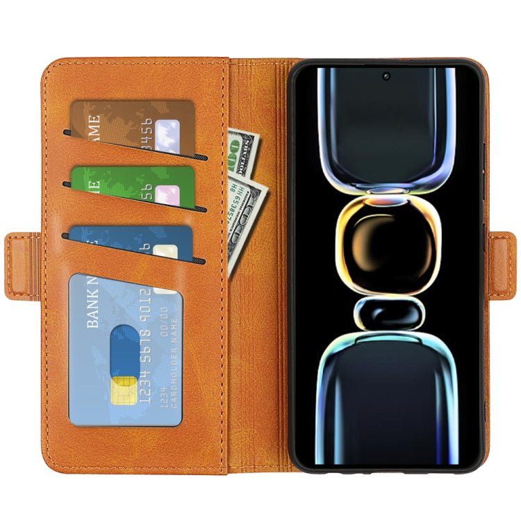 For Xiaomi Redmi K60E Dual-side Magnetic Buckle Horizontal Flip Leather Phone Case