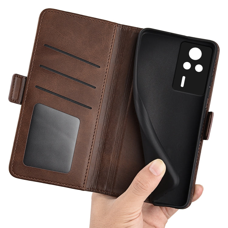 For Xiaomi Redmi K60E Dual-side Magnetic Buckle Horizontal Flip Leather Phone Case