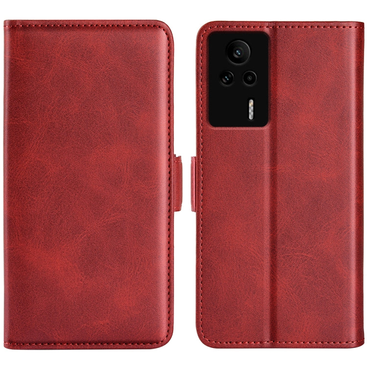 For Xiaomi Redmi K60E Dual-side Magnetic Buckle Horizontal Flip Leather Phone Case