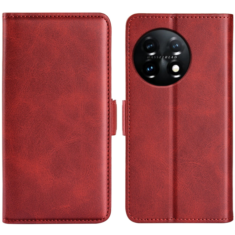 For OnePlus 11 Dual-side Magnetic Buckle Leather Phone Case